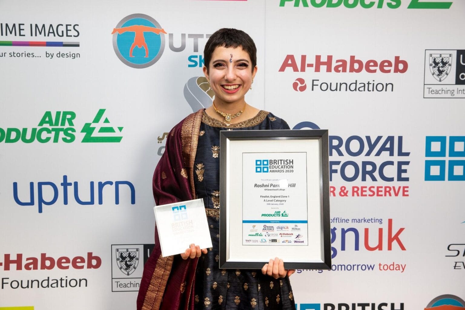 Roshni ParmarHill announced the winner at the British Education Awards